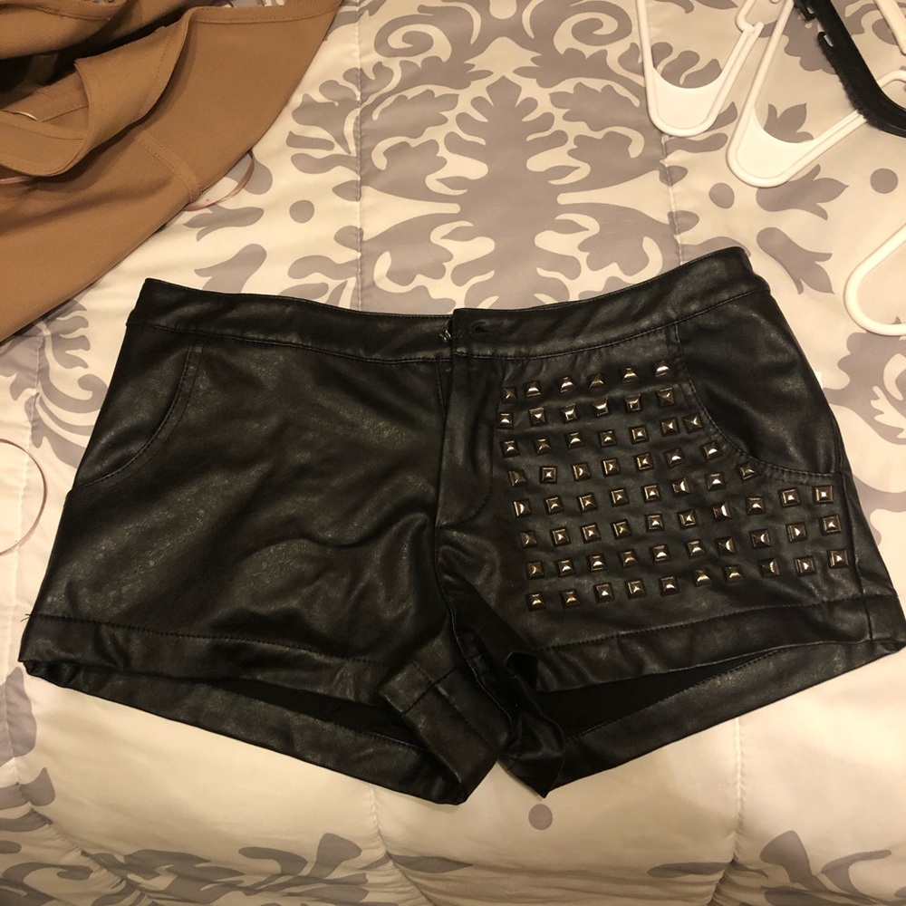 Black shorts, Half Studded , Half Plain